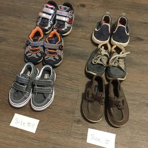Toddler boys size 5 & 5.5 shoe lot, Sperry, Stride